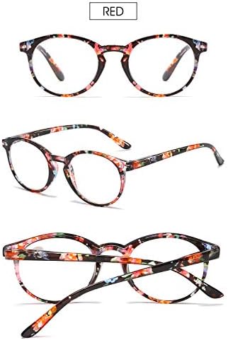 VEVESMUNDO Дамски Очила За Четене Кръгли Стилни Реколта Цветни Очила На Пролетта Панти За Четене