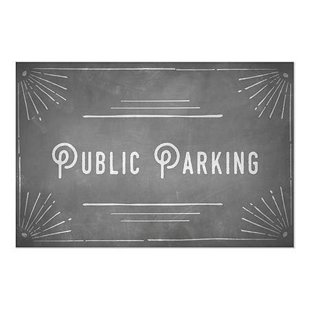 CGSignLab | Стикер на прозореца на Обществен паркинг - Бледа кът | 36 x 24