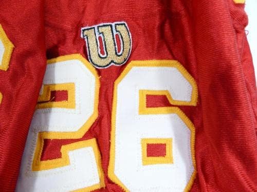 1996 Kansas City Chiefs Дж.Андерсън 26 Използвана в играта Червена Риза 40 DP32177 - Използваните в играта тениски NFL без