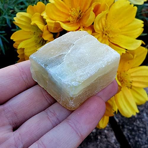 Жълтият флуорит - Естествен Груб Изцеление Метафизически Crystal За Чакри, Проба благоприятен ефект на Скъпоценен камък - Нещо