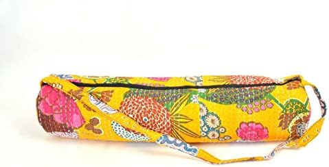 Бохемски Памук килимче за Йога Kantha, Чанта за Носене, Артистична Чанта за Йога През рамо, Чанта-тоут