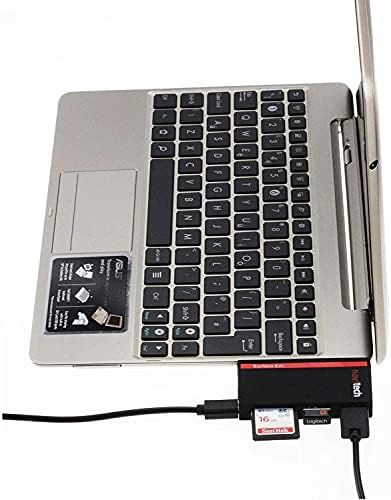 Navitech 2 в 1 Лаптоп/Таблет USB 3.0/2.0 на главината Адаптер/Micro USB Вход SD/Micro SD Четец на карти е Съвместим с лаптоп