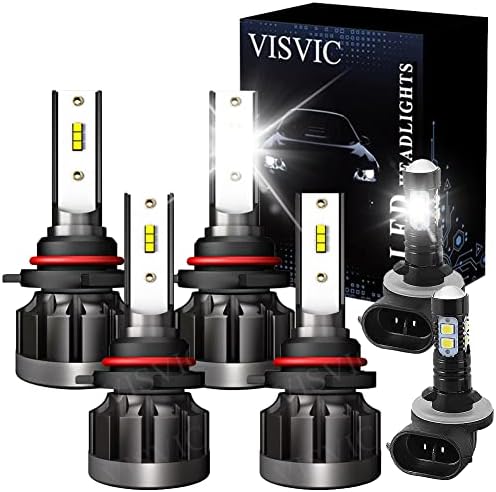 VISVIC Подходящ за NISSAN TITAN (2011-2015) Led лампи за предните фарове, 9005 + 9006 далечния/къси светлини + 880 led