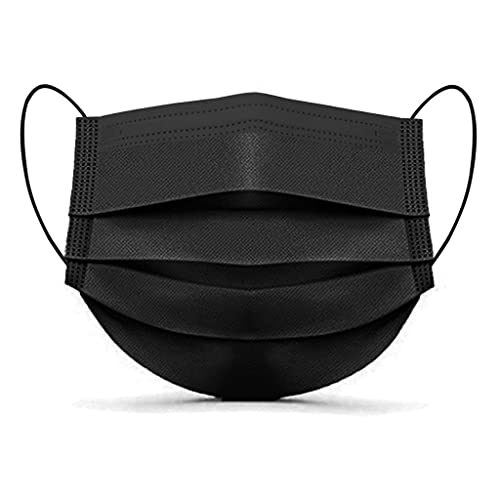 Blackface_masks произведено в САЩ спортна маска черни еднократни маски за еднократна употреба 50 маски дишаща