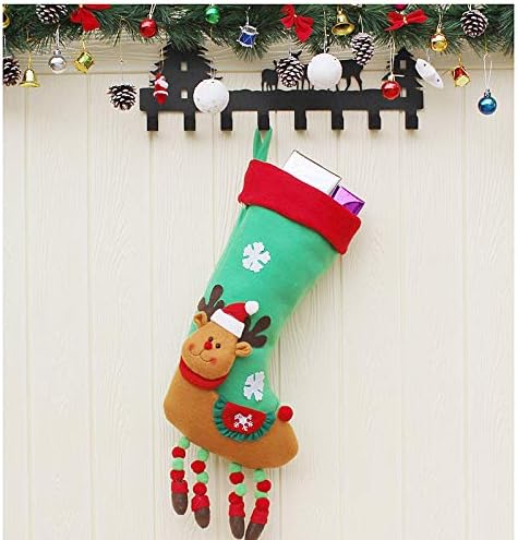 LINRUS Коледна Украса за Окачване Коледна Елха Украса Занаяти Творчески Ярки Цветни Коледни Чорапи, C