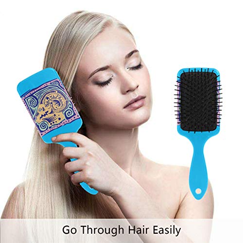 Четка за коса на въздушна възглавница Vipsk, Пластмасов за Боядисана Aries, Подходящ за добър масаж и Антистатични разнищване на косата, подходящ за суха и мокра коса, гъ