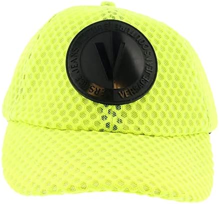 Бейзболна шапка на Versace Jeans Couture с Неоново Жълто Медальон за мъже