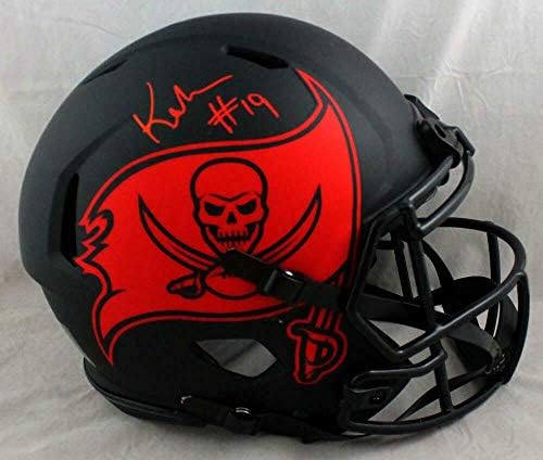 Кейшон Джонсън Подписа Автентичен каска Tampa Bay Bucs F / S Eclipse - JSA W Auth - Каски NFL с автограф