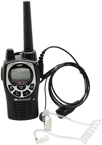 Уоки-токита GXT1000VP4, слушалка с микрофон, 2-за контакт Акустична тръба, Слушалка, която е съвместима с Midland LXT118, LXT500VP3, LXT600VP3, GXT1050VP4, GXT1000XB (10 бр)