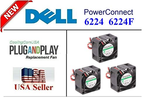 3 Сменяеми вентилатор с допълнително охлаждане (28 dba), съвместима с Dell 6224 Фен, 6224F Fan (28 dba)