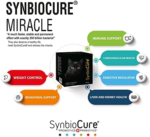 SynbioCure I Пробиотици и Пребиотици за котки I Порошкообразная добавка за котки I Подкрепа на храносмилането