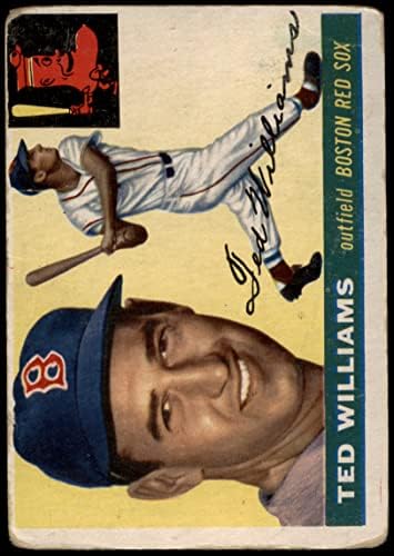 1955 Топпс 2 Тед Уилямс Бостън Ред Сокс (бейзболна картичка) PHAIR Ред Сокс