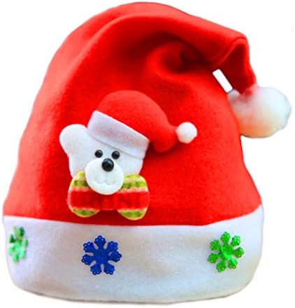 BESPORTBLE 4 бр., коледни шапки на Дядо Коледа, очарователна коледна прическа, вечерни сувенири, подпори за