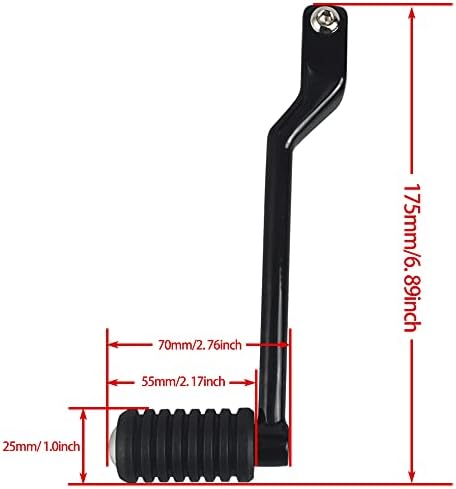 Размерът / видът на предните и задните лоста WOWTK с рычагами превключване на предавките, подножками за петата/чорап