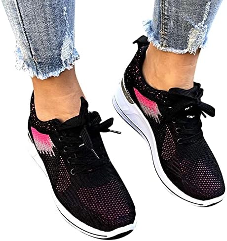 Дамски работна обувки на равна подметка Leewos, модни маратонки, лека защитни обувки с мека възглавница и супинатором на стельке за пътуване и спорт