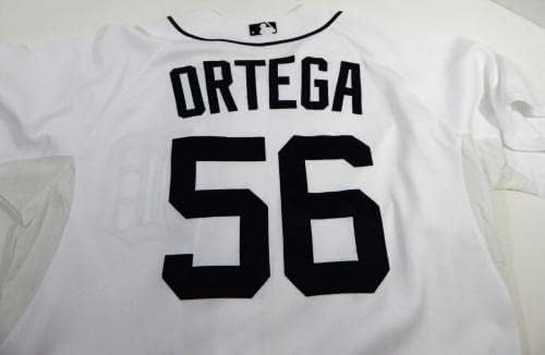 2011 Детройт Тайгърс Хосе Ортега 56 Използвана в играта Бяла риза 46 810 - Използваните в играта тениски MLB