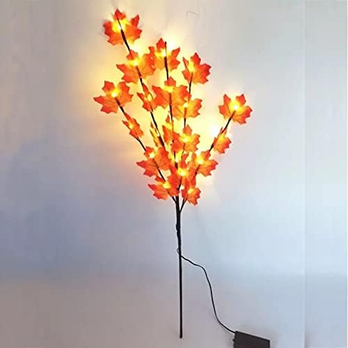 AIDEMEI 1 Растение с 20 Лампи 75 см Кленови Листа на Клонка Лампа Романтична Ваза Пълнител Цвете LED Батерии Коледно