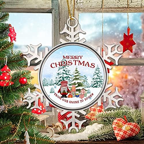 Подарък-Коледна елха Снежен Свят Украса на Коледна елха Джудже Снежинка Металната Елха В Памет на всички Весела