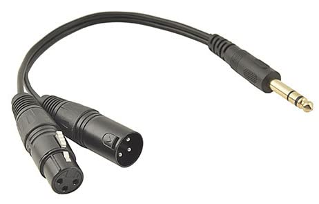 6,35 мм (1/4 инча) Разъемный TRS кабел за XLR Y, Dafensoy 6,35 мм (1/4 инча) Жак TRS за XLR с микрофон за мъже и жени, Адаптер