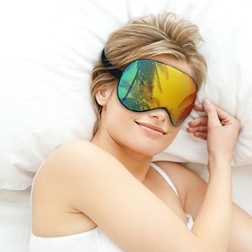 Маска за сън Tropical Sunrise Eye Mask Сенки за очи с Регулируема Каишка Превръзка на Очите, за да Пътуват със самолет