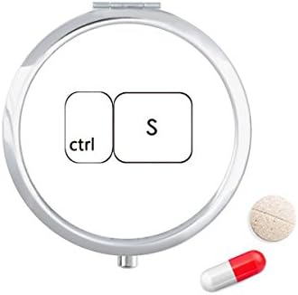 Символ на клавиатурата ctrl S Калъф за Хапчета в Джоба Кутия За Съхранение на Лекарства Контейнер Опаковка