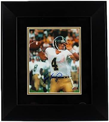 Брет Favre Подписа снимка Southern Mississippi Златни Орли В рамката на 8 × 10 NCAA – Бяла риза - Снимки NFL