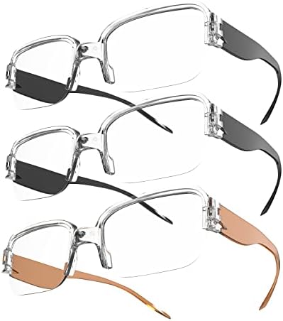 WALMXX 3-Pack Очила за четене за мъже и Жени, Блокер Синя Светлина Компютърни Ридеры, които Предпазват от ултравиолетовите/Напрежение за очите/отблясъци, Включват UV400