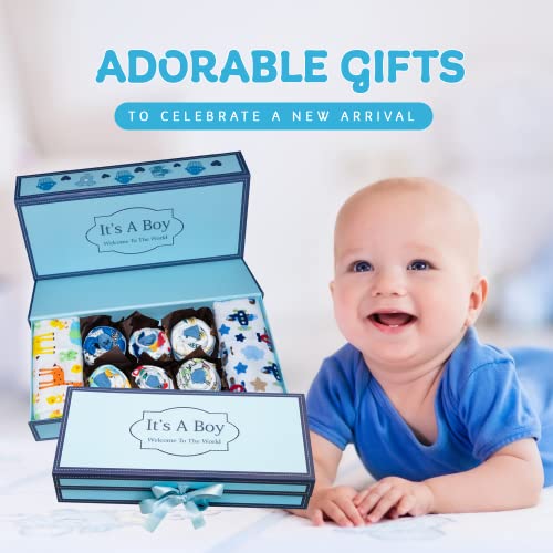 Уникален Подаръчен комплект с Капкейками за малки момчета, Комплект за новородено, с Очарователна Нова детски Дрехи за бъдещи