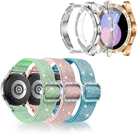 LETOID 3 Опаковки за Samsung Galaxy Watch 5 Pro 45 мм Калъф [Без защитни фолиа], Набор Ленти за часа с украса във