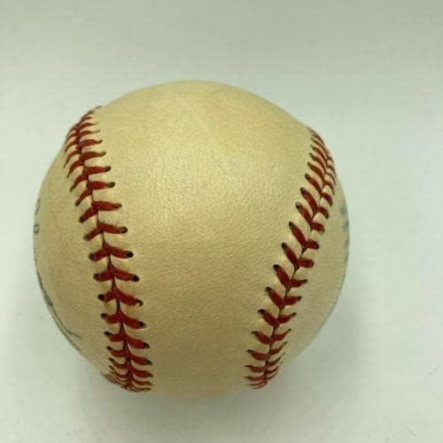 Прекрасни Мел Отт и Карл Hubbell подписали договор с Националната купа бейзбол 1935 г. JSA COA - Бейзболни топки с
