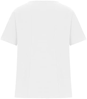 Дамски Бельо Памучен Риза с Деколте Лодка и Цветен Модел на Копчета Оверсайз Lounge Top Риза за Дами Лято Есен Q6