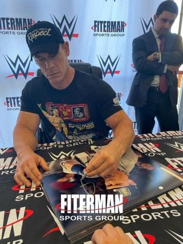 Ексклузивна снимка на Джон Sina с Автограф на WWE 16x20, Удостоверяване на JSA # 1 - Снимки Рестлинга с автограф
