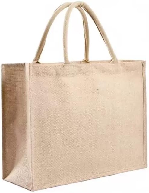 Висококачествена Холщовая чанта-тоут от Юта 14 x 14 x 6 за Еднократна употреба с дръжки за подаръци, за Сватби, за закупуване на продукти, Пътуване на плажа