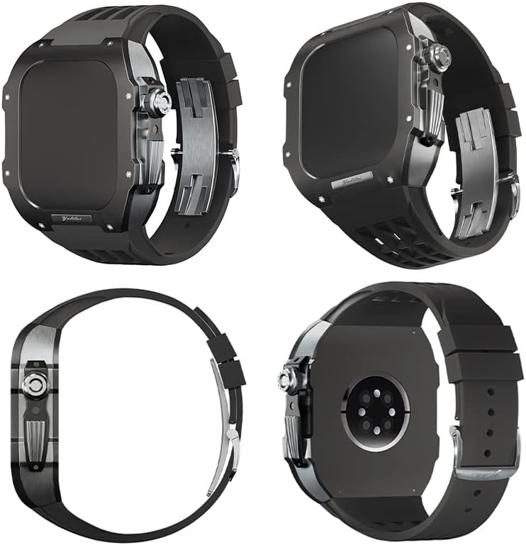 Каишка от каучук BHOLSA Bezel от Титанова Сплав, за iwatch Watch SE/4/5/6 Apple Mod Аксесоари За часа на