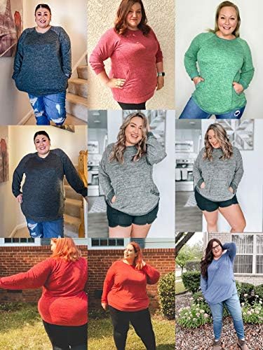 AURISSY / Блузи, големи размери за жените, Върховете в района на цветен блок, Риза с джоб