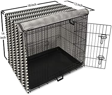Калъф за клетка за кучета Ambesonne в Ретро стил, с ефект на Оптични илюзии и Абстрактни Странен модел във формата