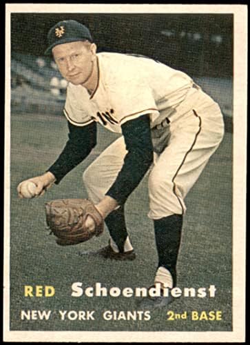 1957 Topps # 154 Red Schoendienst Ню Йорк Джайентс (Бейзболна картичка) БИВШ Джайентс