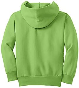 Мек вълнен плат пуловер PORT AND COMPANY с качулка (PC90YH) Lime, XL