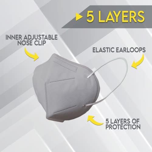 3D Маска за Лице За възрастен 5-Слойный Филтър Капак За Устата Защита От Прах, Полени Мъглата Смог, Със Здрави Еластични Ремъци Ушни