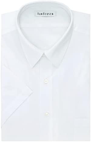 Мъжки ризи Van Heusen голям размер с къс ръкав от Поплин, Обикновена (Големи и Високи)