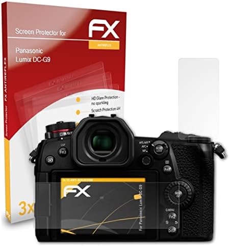 Защитно фолио atFoliX, съвместима със защитно фолио Panasonic Lumix DC-G9, антибликовая и амортизирующая защитно