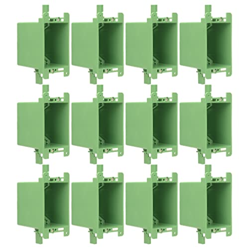 Стандартен електрически Контакт YOEMELY, Однопозиционная контакт с разпределителната електрически съединител обем 14 Кубически инча (зелена, 6 опаковки)