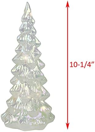 Коледно дърво VGEUNA с Осветление, Коледна Украса на Масата с Подсветка, Ваканционни имоти Осветление за Коледна украса, Пълен с Коледна атмосфера (Перлена)