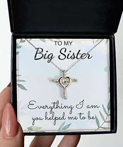 Подаръци от Сребро за Старши Сестри - Бижутериен Подарък Ръчна изработка за Старши сестри - Всичко, което съм, Ти Ми Помогна да се