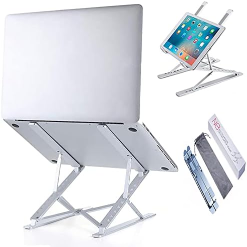 Регулируема Поставка за лаптоп, подобрена версия с двоен триъгълник, Трайна защита от рок, Портативна поставка