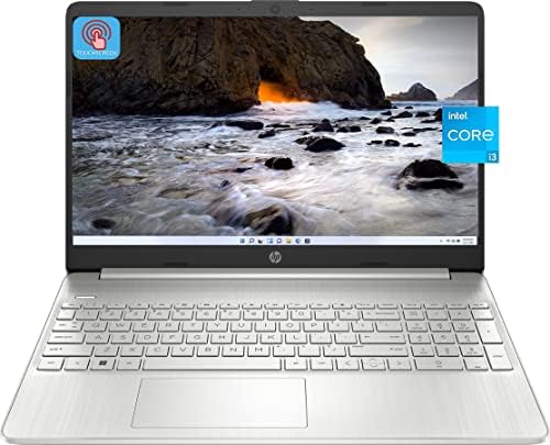 Най-новият лаптоп HP 2023, 15.6-инчов сензорен дисплей, процесор Intel Core i3-1115G4, 12 GB оперативна памет, 256 GB SSD