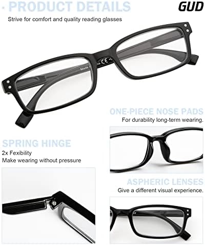 Очила за четене GUD 4 Двойки от Читателите на Класическия Стил, Комфортни Очила За Четене, Женски Мъжки слънчеви