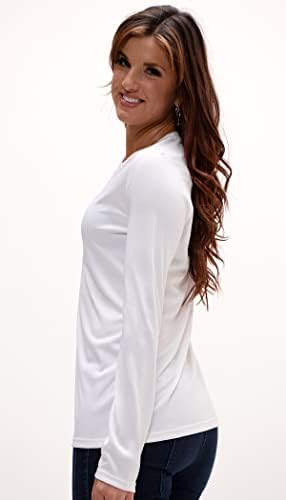 DEVOPS Женски бързо съхнещи Тениски с защита от Слънцето UPF 50+ в 2 опаковки с Дълъг ръкав за тренировки по план