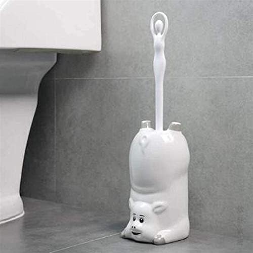Toilet Toilettenbürstenset, Cartoon-Glückskeramikschwein, kreative Badezimmerdekoration, austauschbares weiches Haar, Toilettenreinigungsbürste Brush Brush (Color : OneColor)