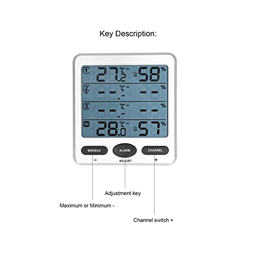 Измерване на температура и Влажност на въздуха LCD Дигитален Термометър, Влагомер ABS Цифрово Измерване на Температура